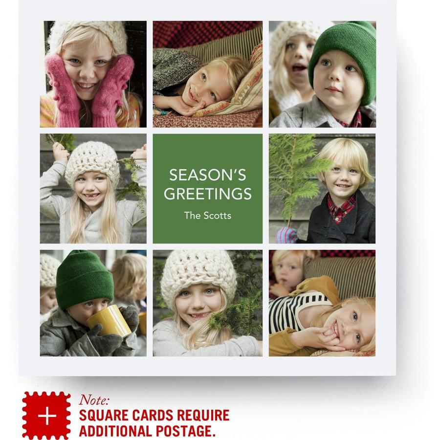 Family Squares Holiday Photo Card