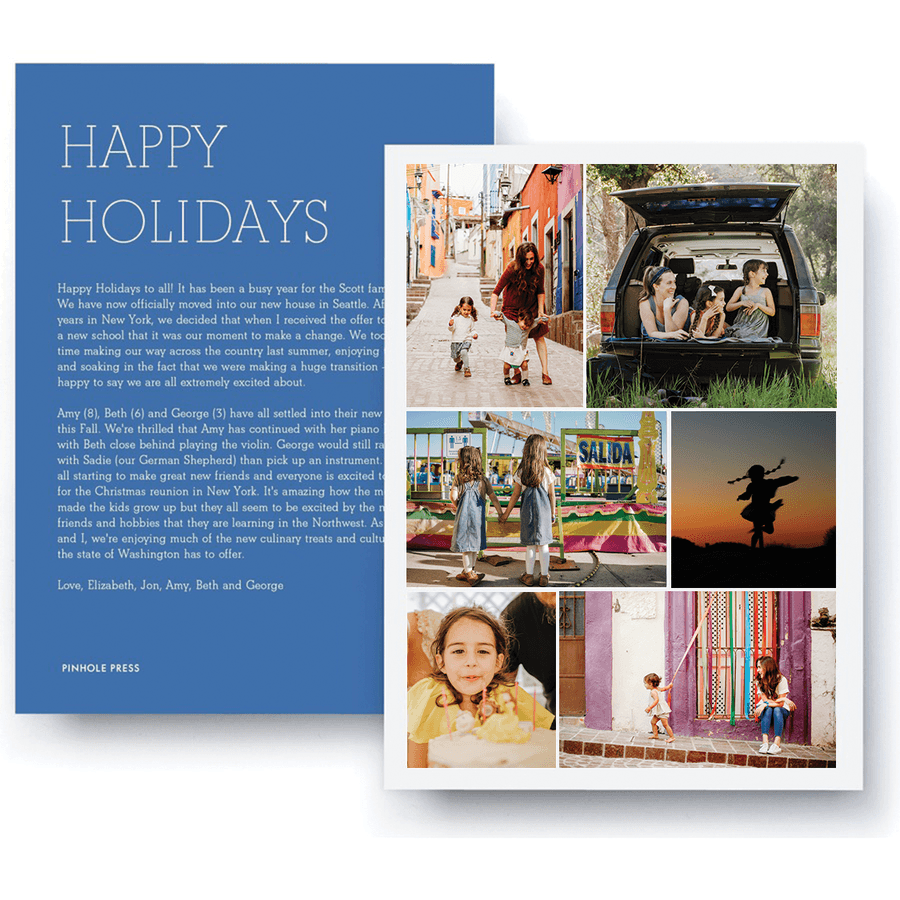 Holiday Letter Collage Photo Card
