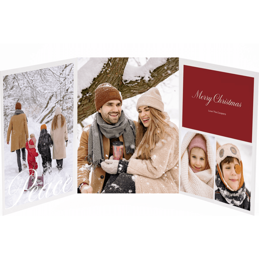 Peace and Love Holiday Photo Card